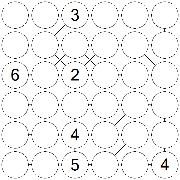 Chain Sudoku 6x6 - Difficile