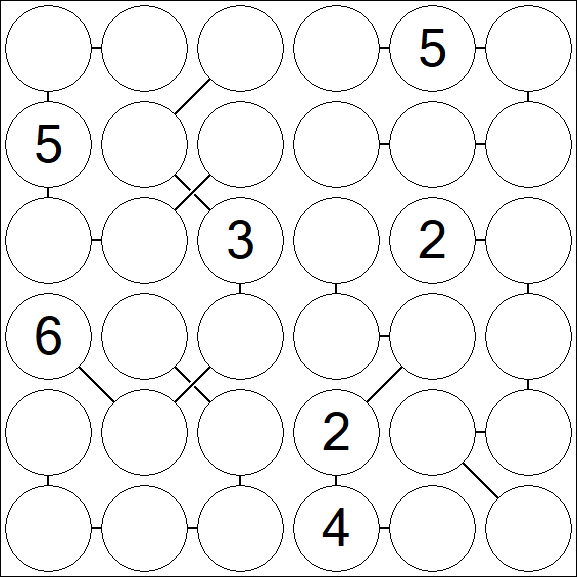 Chain Sudoku 6x6 - Difficile
