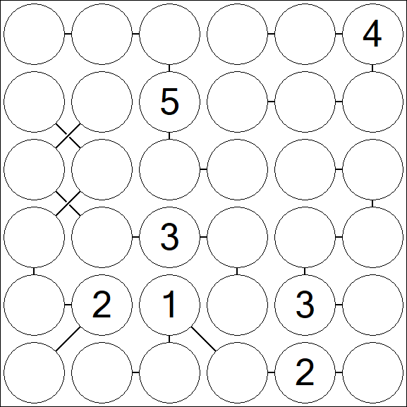 Chain Sudoku 6x6 - Difficile