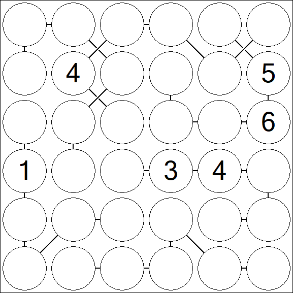 Chain Sudoku 6x6 - Difficile