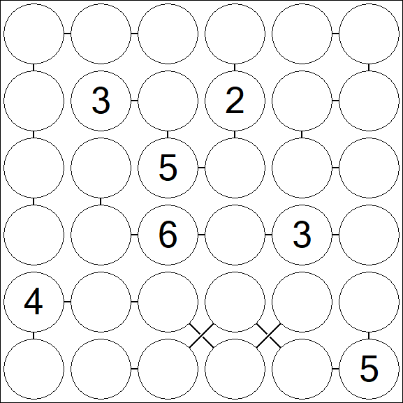 Chain Sudoku 6x6 - Difficile