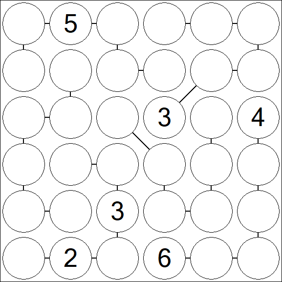 Chain Sudoku 6x6 - Difficile