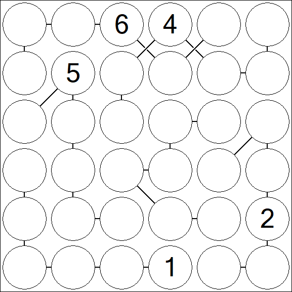 Chain Sudoku 6x6 - Difficile