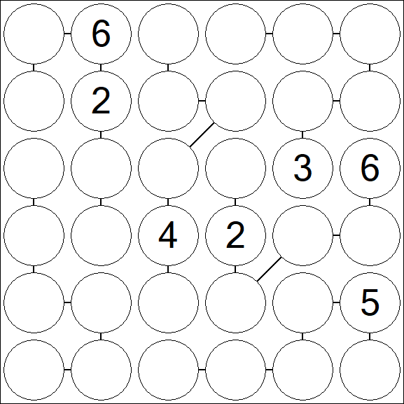 Chain Sudoku 6x6 - Difficile