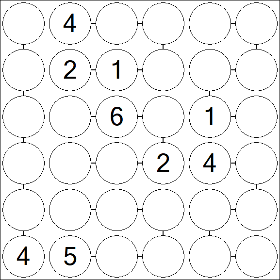 Chain Sudoku 6x6 - Difficile