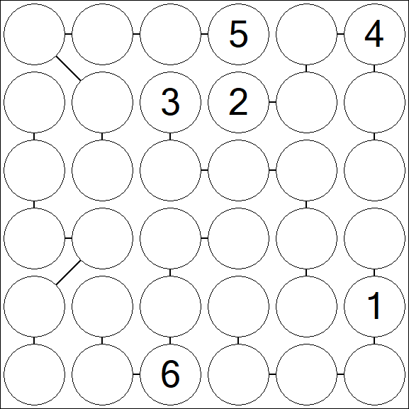 Chain Sudoku 6x6 - Difficile