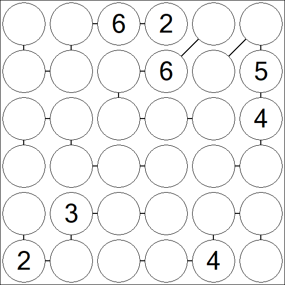 Chain Sudoku 6x6 - Difficile