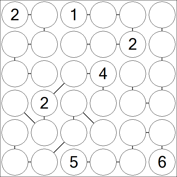 Chain Sudoku 6x6 - Difficile