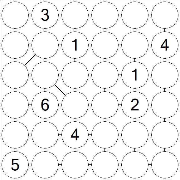 Chain Sudoku 6x6 - Difficile