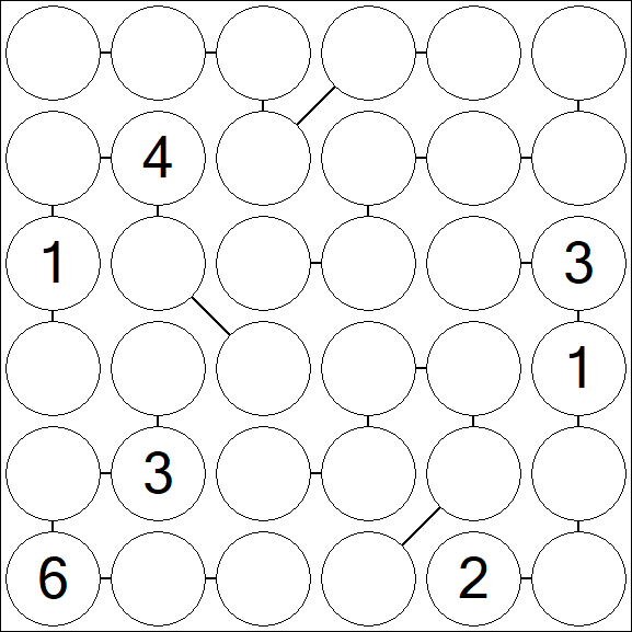 Chain Sudoku 6x6 - Difficile