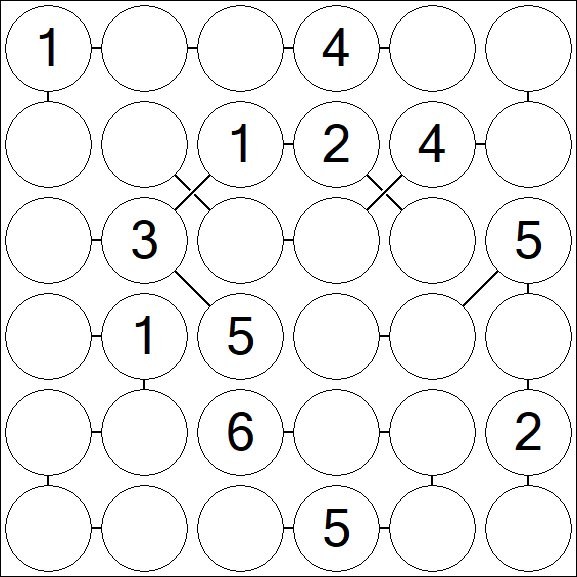 Chain Sudoku 6x6 - Medio