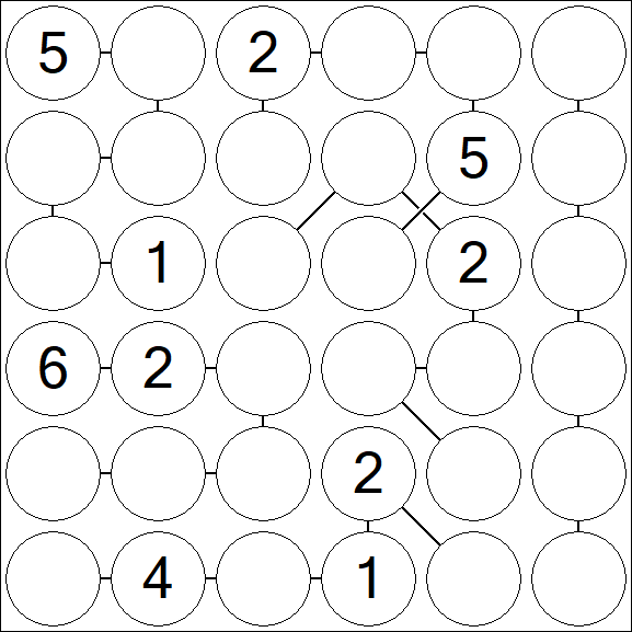 Chain Sudoku 6x6 - Médio
