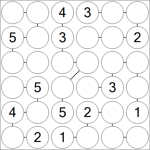 Chain Sudoku 6x6 - Medium