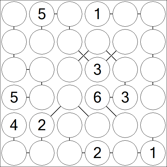 Chain Sudoku 6x6 - Médio