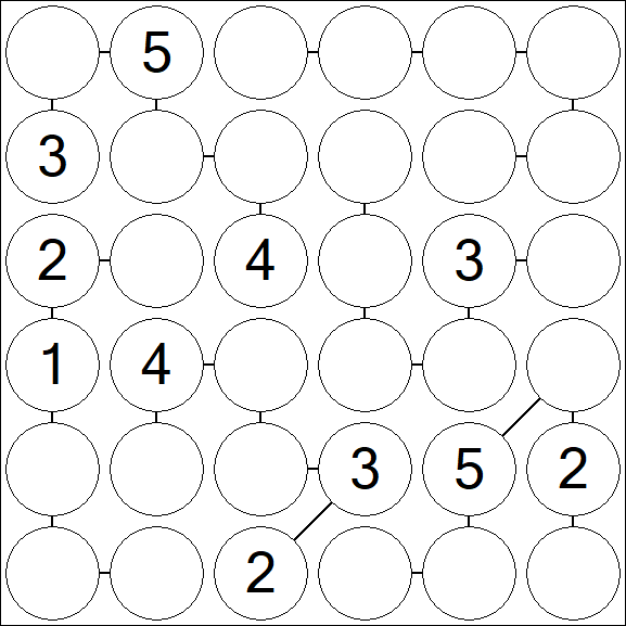 Chain Sudoku 6x6 - Medio