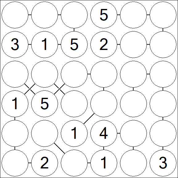 Chain Sudoku 6x6 - Medio
