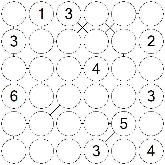 Chain Sudoku 6x6 - Medium