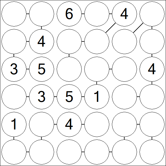 Chain Sudoku 6x6 - Medium