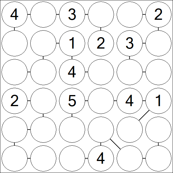 Chain Sudoku 6x6 - Médio
