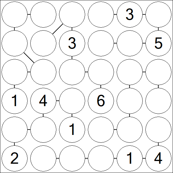 Chain Sudoku 6x6 - Médio