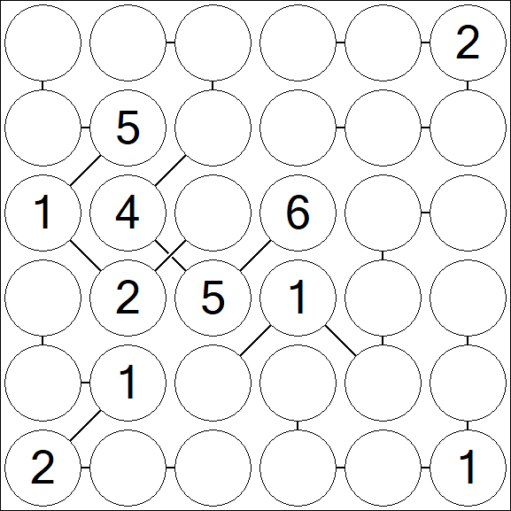 Chain Sudoku 6x6 - Medium
