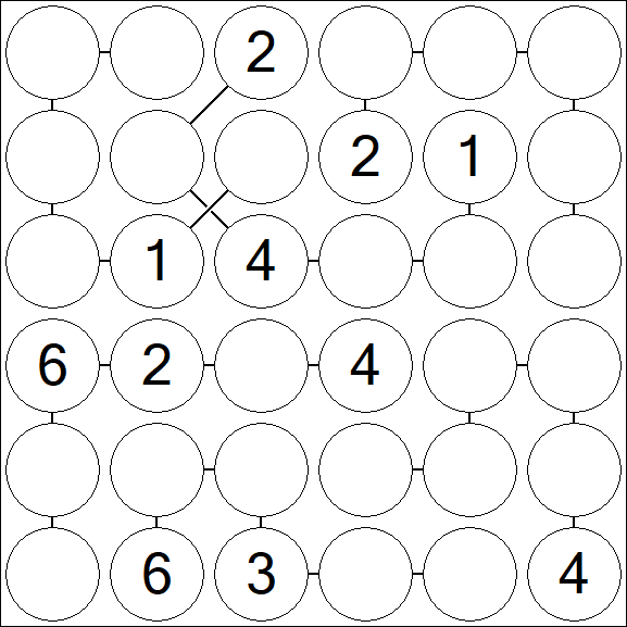 Chain Sudoku 6x6 - Mittel