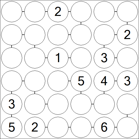 Chain Sudoku 6x6 - Mittel