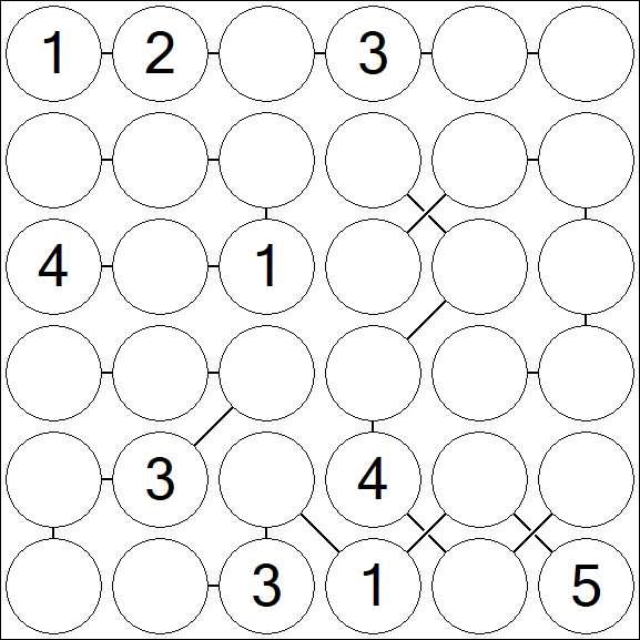 Chain Sudoku 6x6 - Medio