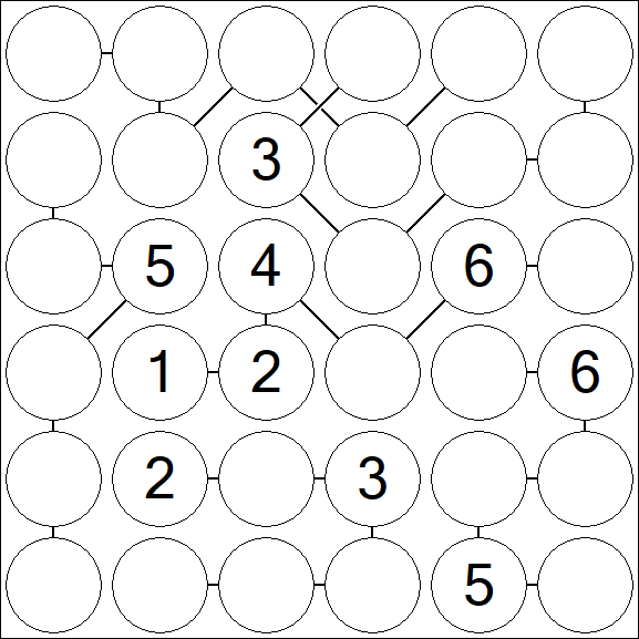 Chain Sudoku 6x6 - Mittel