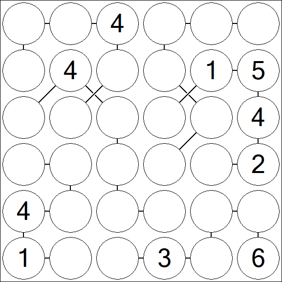 Chain Sudoku 6x6 - Medio