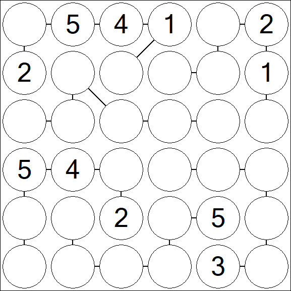 Chain Sudoku 6x6 - Mittel