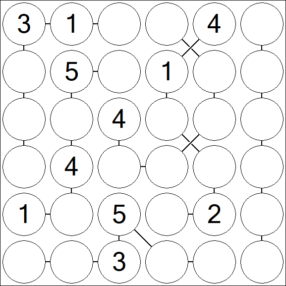 Chain Sudoku 6x6 - Medio