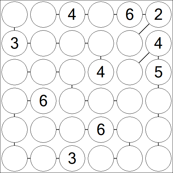 Chain Sudoku 6x6 - Medio