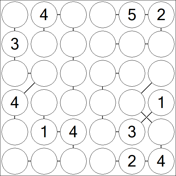 Chain Sudoku 6x6 - Moyen