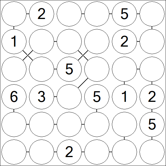 Chain Sudoku 6x6 - Moyen