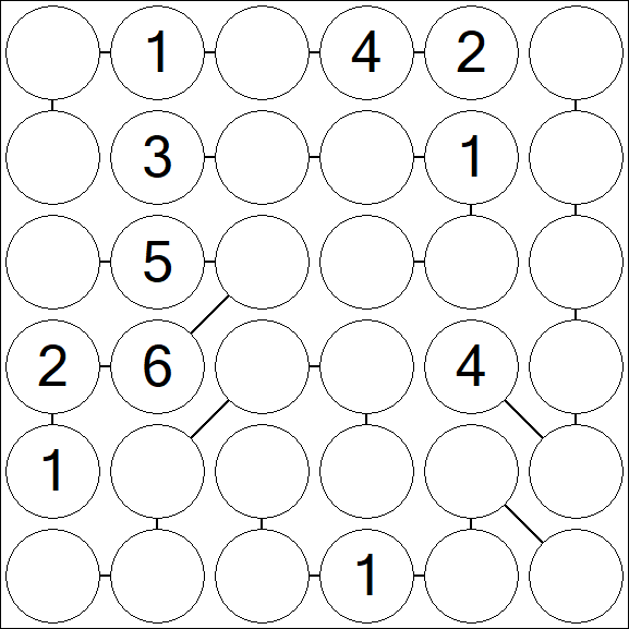 Chain Sudoku 6x6 - Moyen