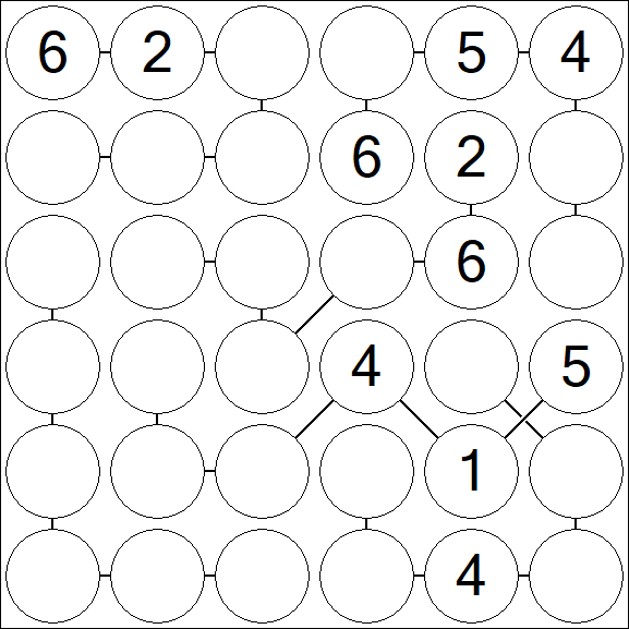 Chain Sudoku 6x6 - Moyen