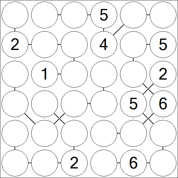 Chain Sudoku 6x6 - Moyen