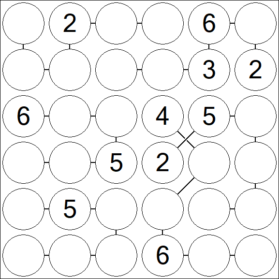 Chain Sudoku 6x6 - Moyen
