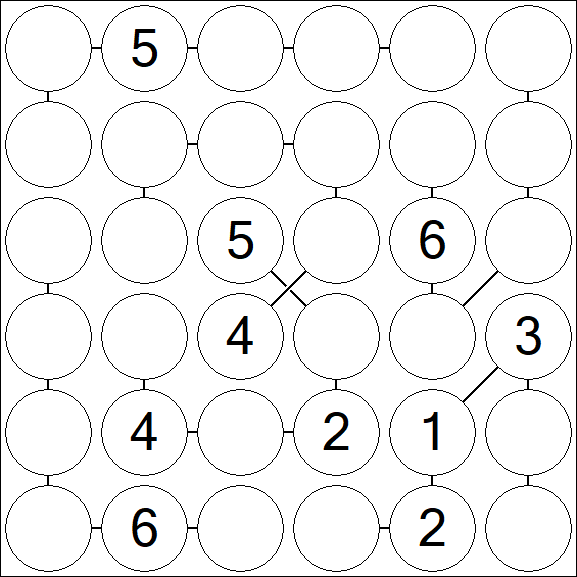 Chain Sudoku 6x6 - Moyen