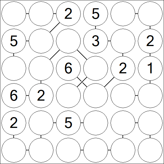 Chain Sudoku 6x6 - Médio