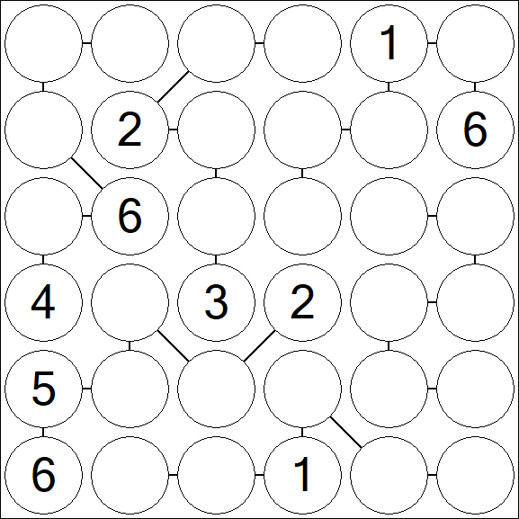 Chain Sudoku 6x6 - Mittel