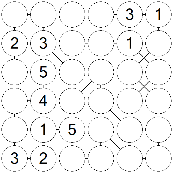 Chain Sudoku 6x6 - Médio