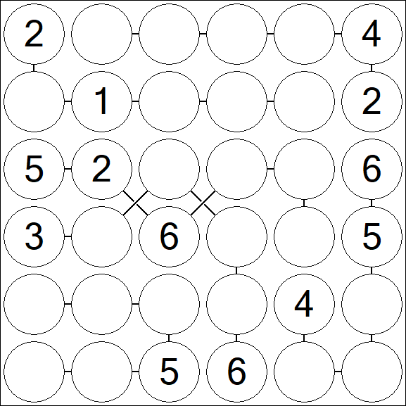 Chain Sudoku 6x6 - Médio