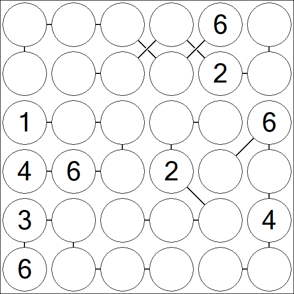 Chain Sudoku 6x6 - Médio