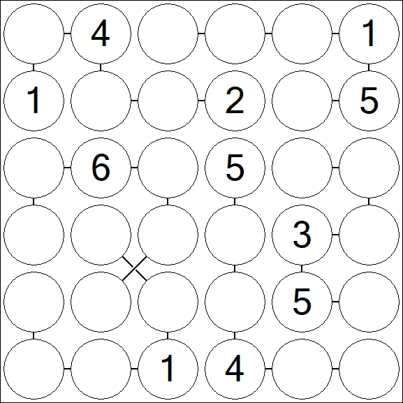 Chain Sudoku 6x6 - Médio