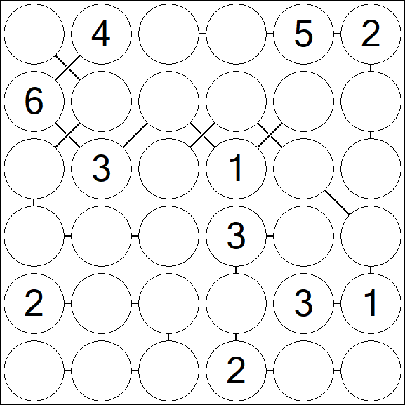 Chain Sudoku 6x6 - Mittel
