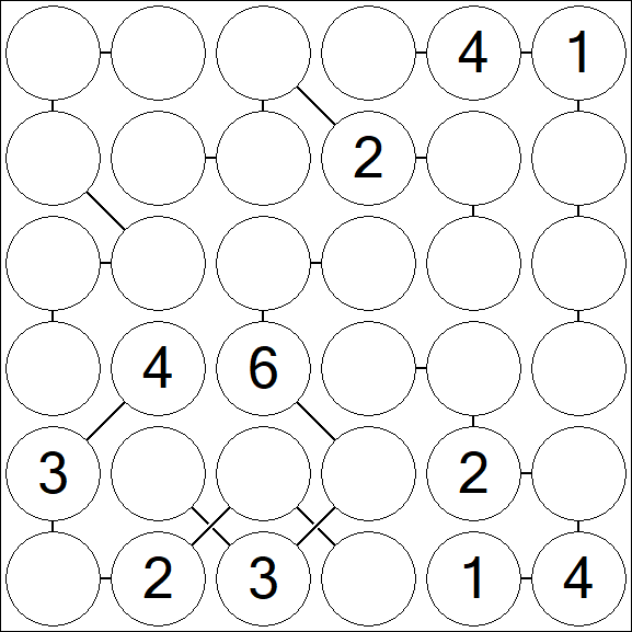 Chain Sudoku 6x6 - Mittel