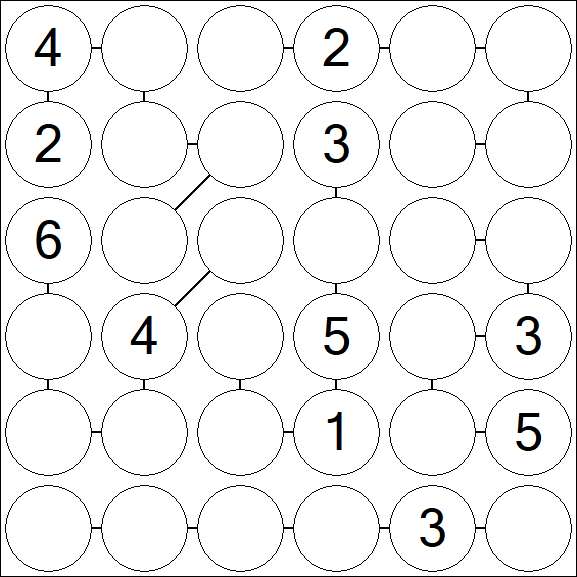 Chain Sudoku 6x6 - Mittel