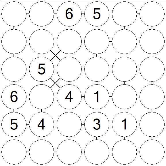 Chain Sudoku 6x6 - Mittel